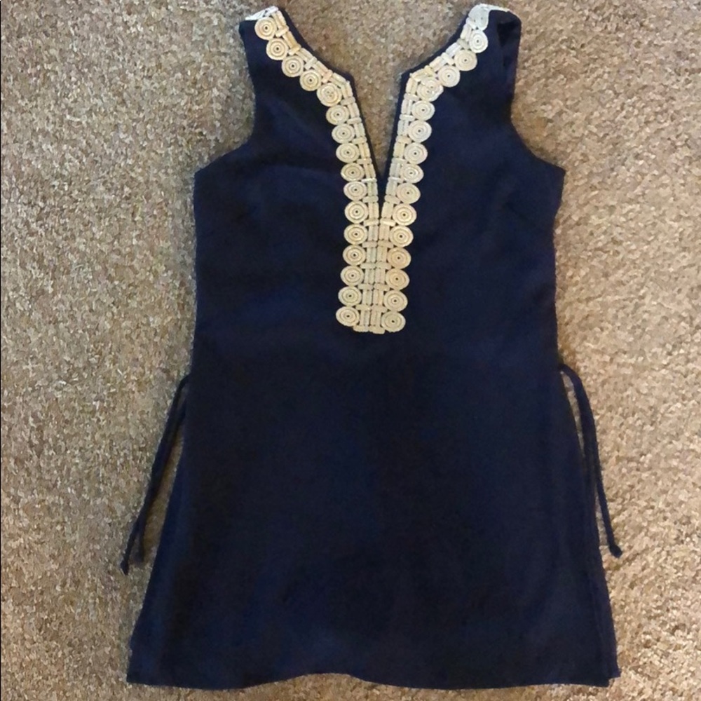 Lilly Pulitzer One Piece Romper - Navy/ Gold
